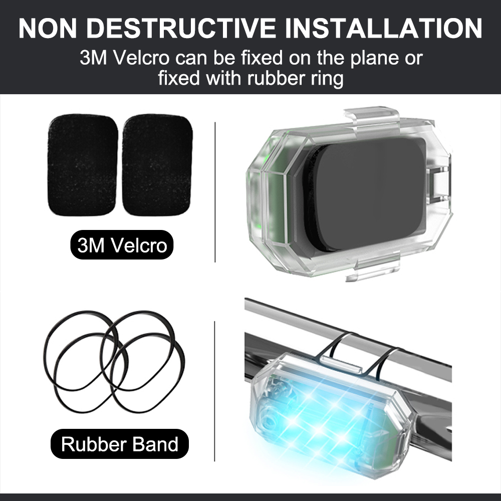 2ชิ้นไฟแฟลชรถยนต์เครื่องบินไฟม - Drone Strobe Light บทวิจารณ์และราคา